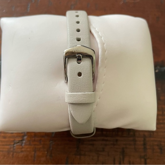 Fossil Jacqueline marbled dial genuine leather watch BNWPT ~